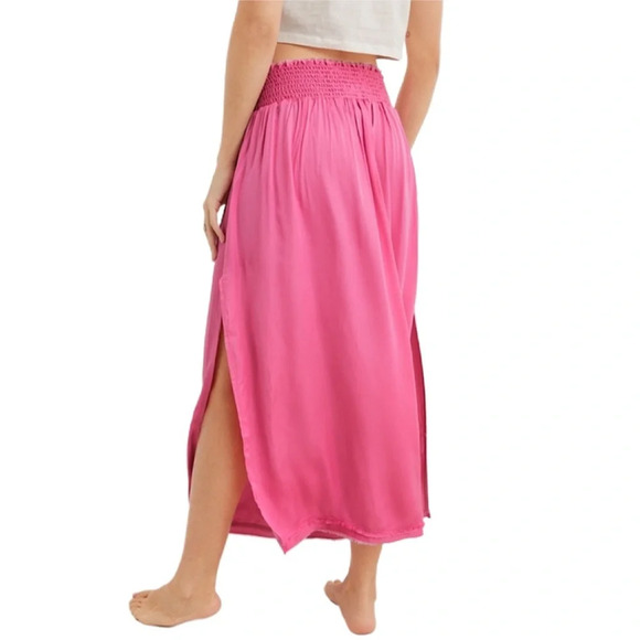 AERIE SHINE Satin MIDI SKIRT Lady’s Size XS NWT - Picture 4 of 8